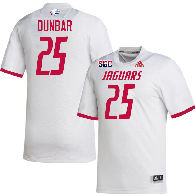 #25 Trae'von Dunbar South Alabama Jaguars Jerseys,College Football Uniforms,Apparels Stitched-White #25 Trae'von Dunbar South Alabama Jaguars Jerseys,College Football Uniforms,Apparels Stitched-White